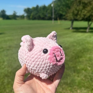 Crochet Pig Plushie, Animal Toy, Small Gift, Chubby Pig Plus,  Farm animals, Soft Plushie, Pig Stuffed Animal