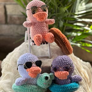 ぬいぐるみ Human made CROCHETED DUCKS Crochet Duck Plush - Amigurumi Stuffed Duck - Handmade duck