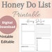 PRINTABLE Honey Do List // Digital Download // Printable To-do List ...