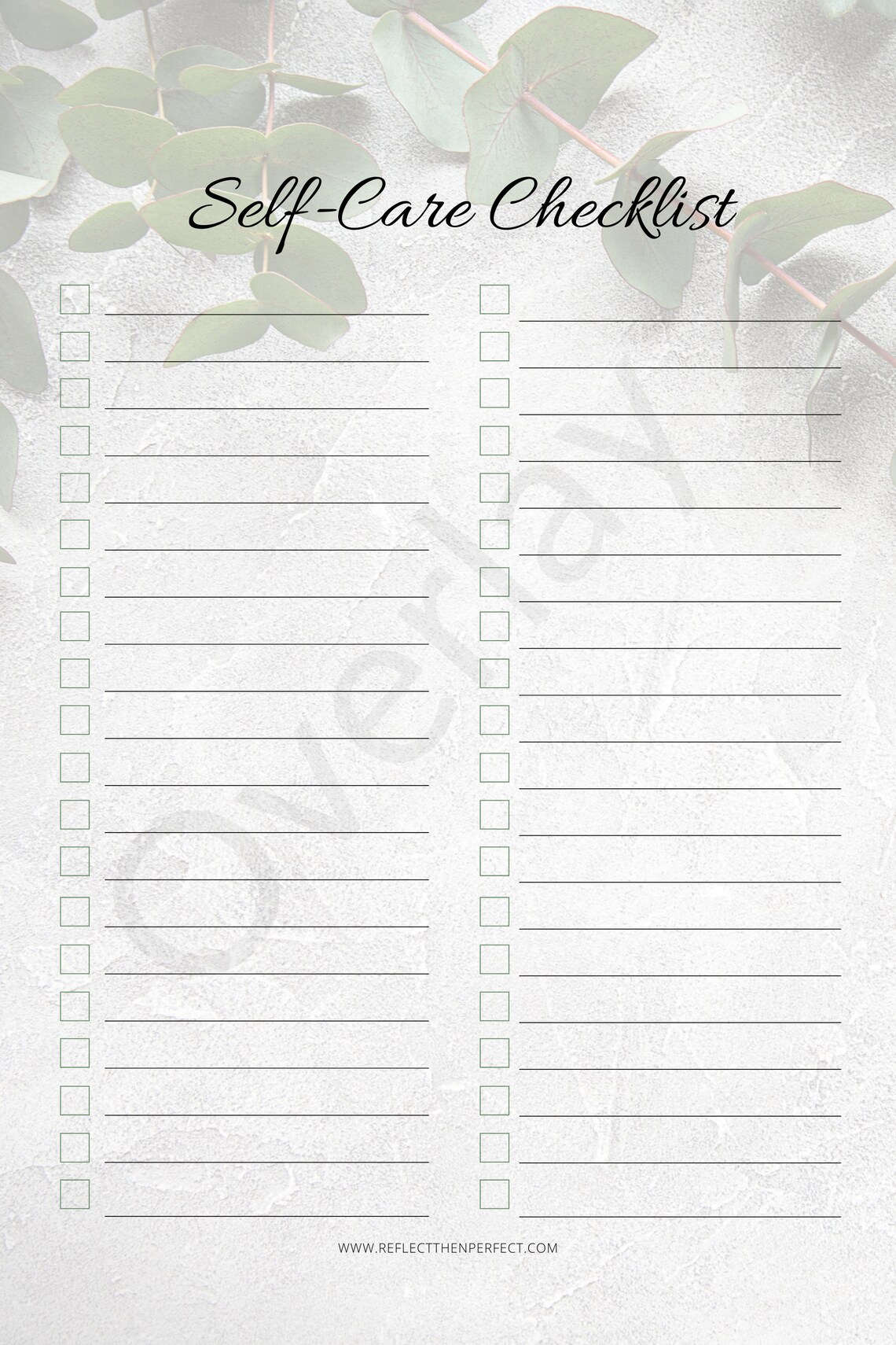 self care checklist pdf self care checklist pdf