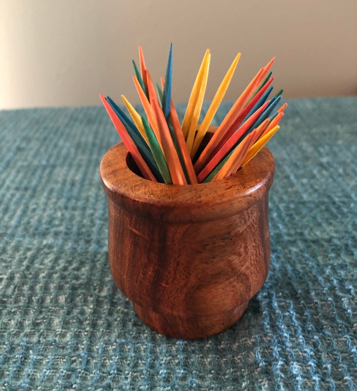 Toothpick Holder Hand Carved From Mesquite Wood. Must Have For Etsy