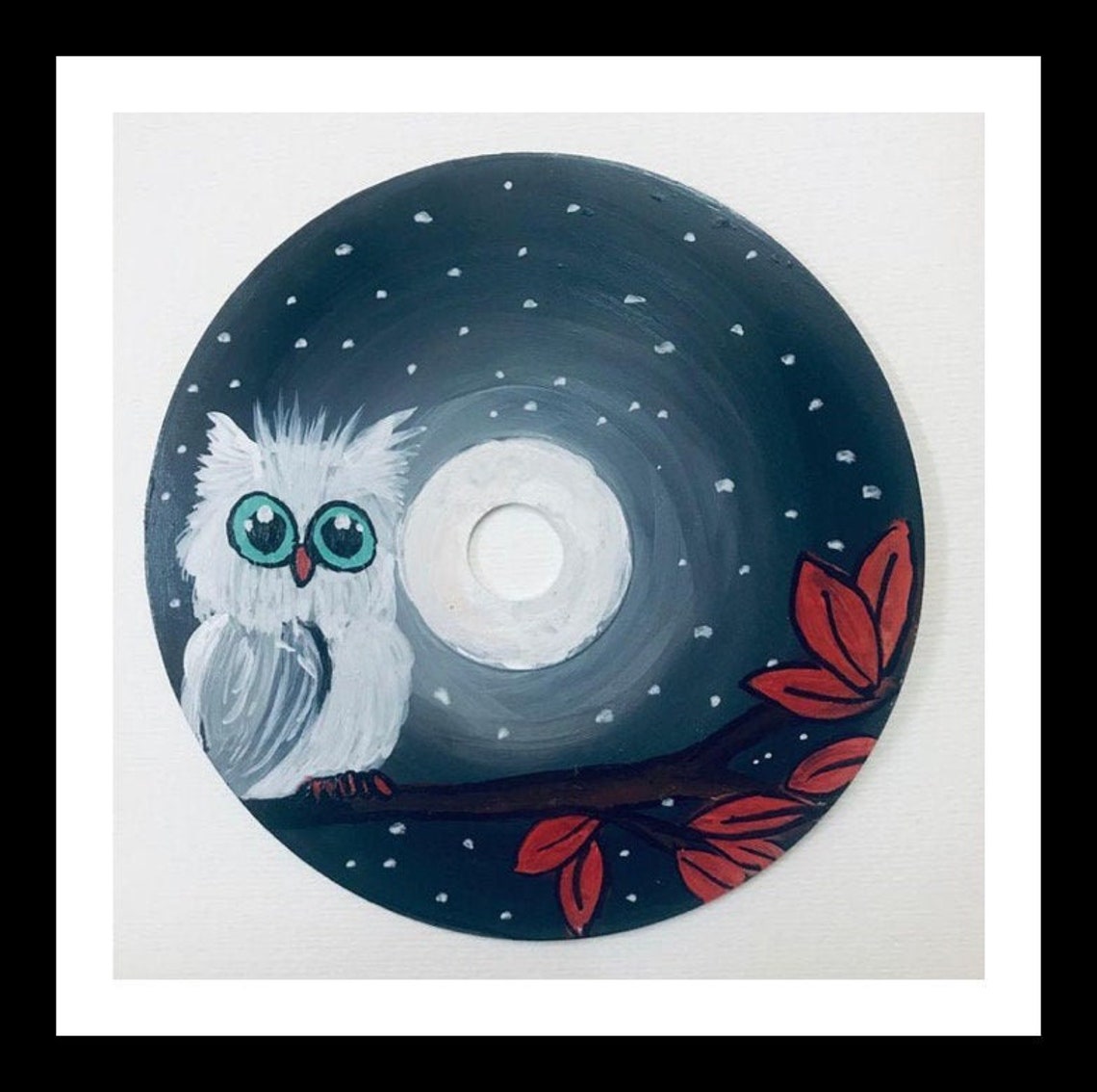 CD PAINTING Alte CD mit Acrylfarben gemalt um jede Ecke | Etsy