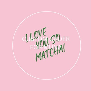 May include: Pink background with a white circle containing the text "I LOVE YOU SO MUCH FOR MUNA!" in green and white. The text is handwritten style, and the overall design is simple and modern.