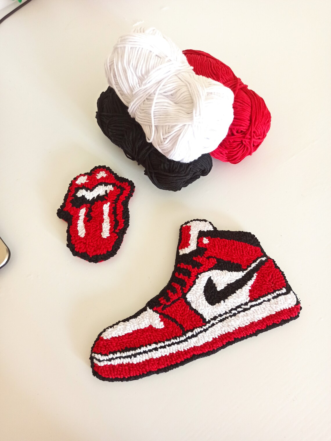 Nike Air Jordan 1 Print Rug Handmade Coaster Wall Rug Etsy