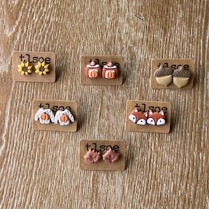 Fall Autumn Collection - Studs Collection - Polymer Clay Earrings