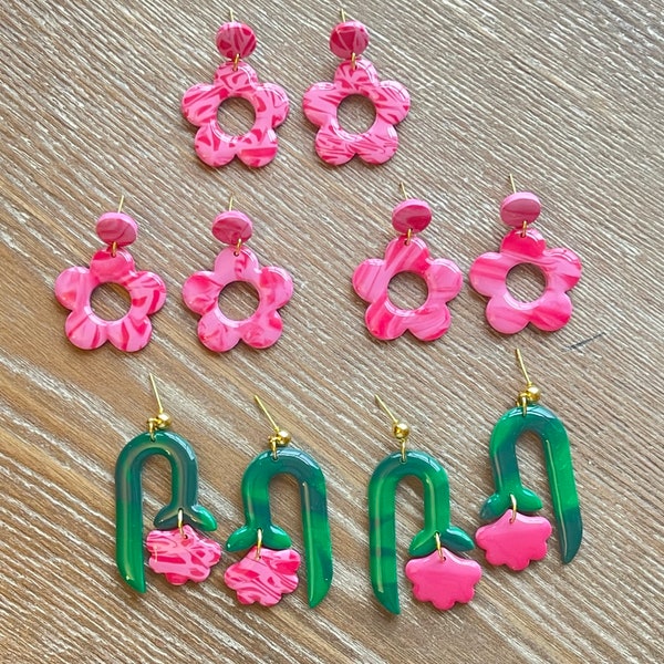 Flower Collection 1 - Polymer Clay Earrings