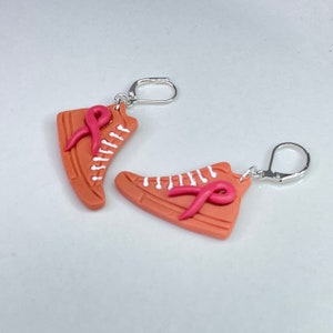 Breast Cancer Collection - Chucks Allstars Polymer Clay Earrings