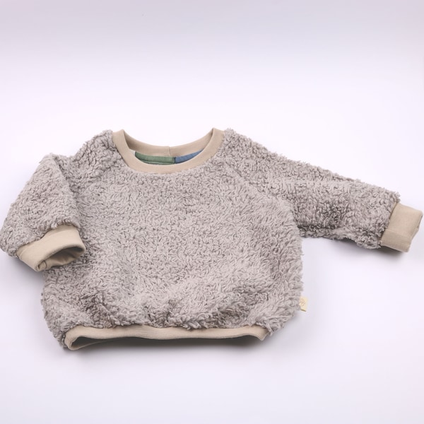 Organic Teddy Plush Baby Oversize Sweater