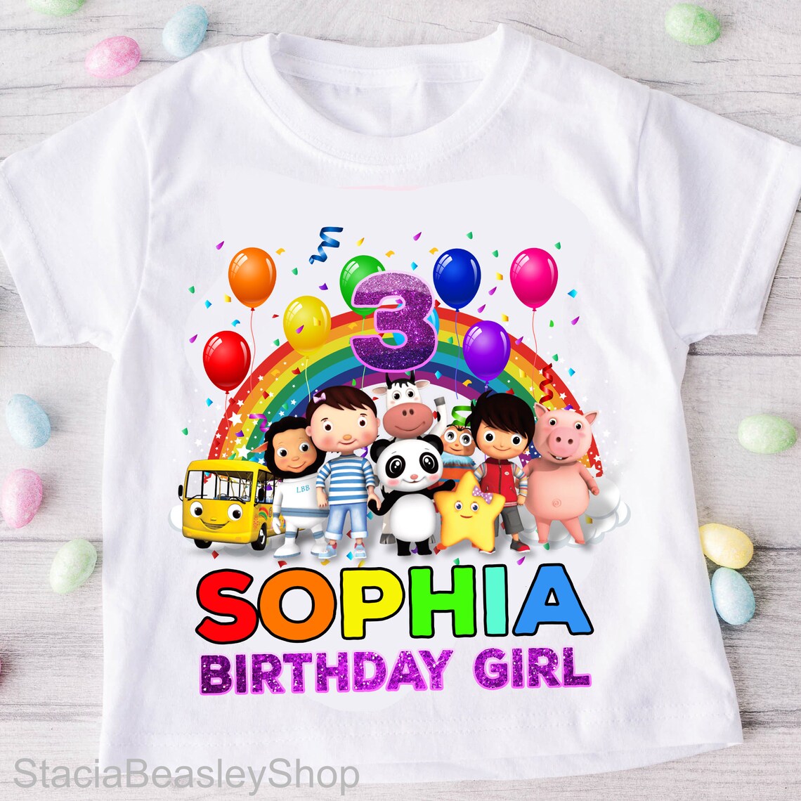 Personalised Little Baby Bum Birthday Shirts Little Baby Bum Etsy