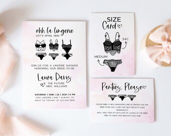 Lingerie Shower Invitation | Lingerie Party Invite | Bachelorette Party Invitation | Panties Please | Panty Game | Digital Lingerie Party