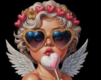 Happy Valentine's Day Cupido, png PNGEgg | Leuke digitale download Cupido | Valentijnssublimatieontwerp | DIY-valentijnsknutsels en -cadeaus