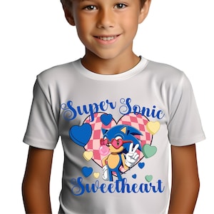 Valentine Day PNG, Sonic Png, Valentine Sonic the Hedgehog png, Valentine Sublimation Design, kids cartoon png, sonic, Valentine shirt png