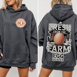 Fresh Farm Egg Dealer PNG – Funny Farmhouse Chicken Clipart, Farm Fresh Eggs Digital Download, Country Sublimation Design