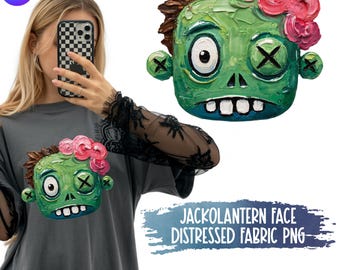 Frankenstein Impasto Paint Style PNG, 5 Halloween Monster Designs (Digital Download)