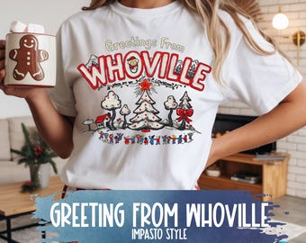Whoville Christmas PNG, Holiday T-Shirt Design, 4 Options (Digital Download)