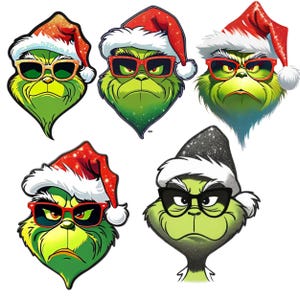 Grinchmas Christmas blowing bubble png Christmas Sublimation Digital Design Download,Vintage Christmas Grinchmas Png Santa with Sunglasses