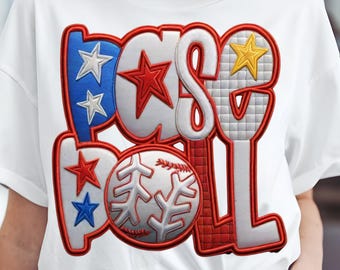 Namaakborduurwerk honkbalcoquette png: Game Day-ontwerp (digitale download)