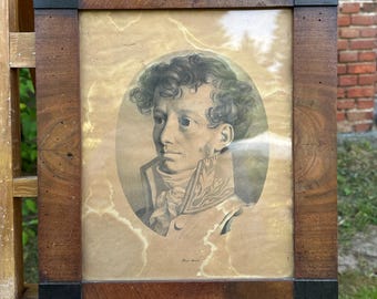 Fine, classic Biedermeier frame, picture frame, mahogany around 1820