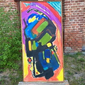 Large abstract composition, oil painting from 1968