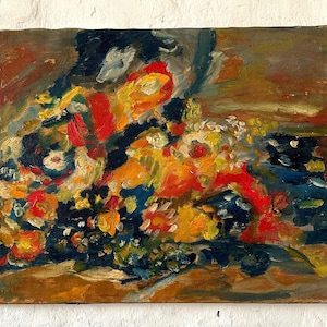 Expressionist, the dance, old oil painting around 1930