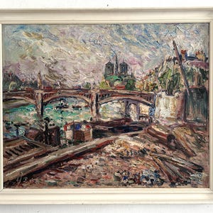 Ejnar Johansen, Great Expressionist, Paris, 1950s, Original Oil Painting