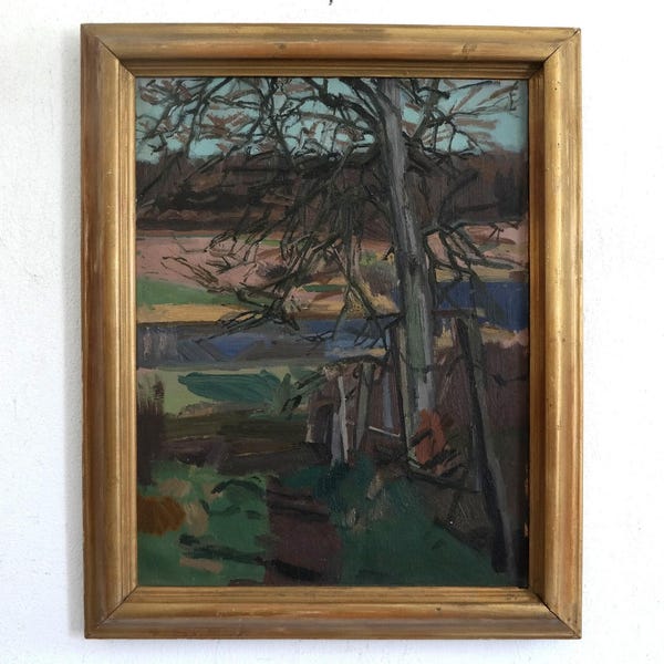Expressionistische Landschaft, Sommerlich, Ole Hein, Dänemark 1949