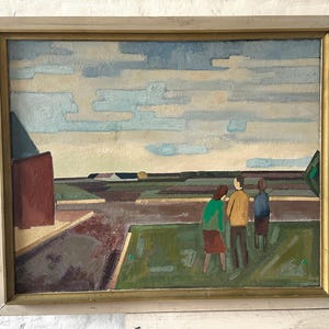 Sehr große, moderne Landschaft, Dänemark um 1950