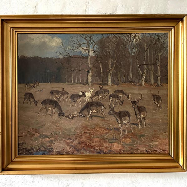 Rotwild auf der Lichtung, Romantiker um 1920