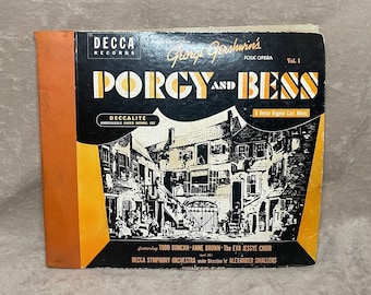 Vintage 1949 Decca Records DU739 Porgy and Bess Volume 1 78 RPM Record Set
