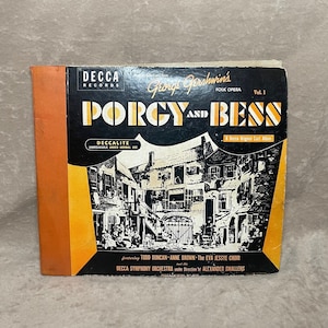 Vintage 1949 Decca Records DU739 Porgy and Bess Volume 1 78 RPM Record Set