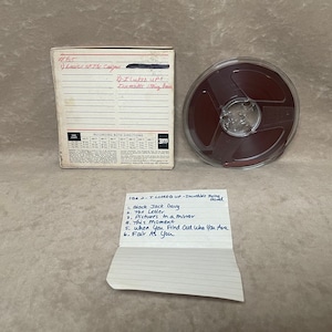 Vintage 1970s 5&quot; Scotch 150 Magnetic Recording Tape 1 7/8 IPS Recording Ladies of the Canyon Incredible String Band I looked Up