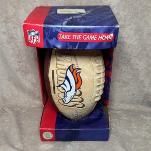 Vintage Late 1990s NFL Limited Edition Denver Broncos Commemorative Football Series 4 New in Box *NIB*