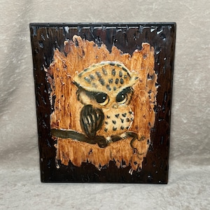 70s Owl Picture - Etsy