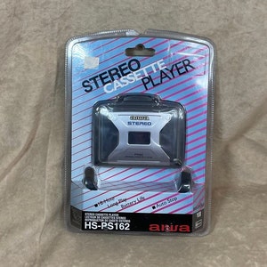 Vintage 1990s Aiwa HS-PS162 Stereo Cassette Player with Headphones New in Package Sealed