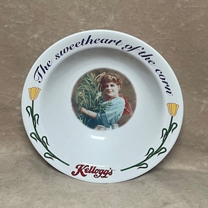 Vintage 1996 Kellogg&#39;s The Sweetheart of the Corn #3/4 Series Ceramic Cereal Bowl