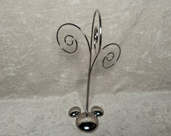 Vintage 2000s Disney Parks Metal Ornament Stand 3 Loops with Mickey Mouse Base Walt Disney New Authentic Disney Parks Merchandise
