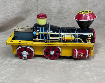 Vintage 1960s Tin Litho Battery Powered Train Engine Vintage Toy **For Parts/Restoration**