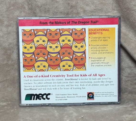 Vintage 1995 Tesselmania! Puzzle Creator PC Windows/mac Computer