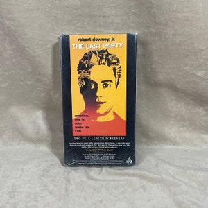 Vintage 1993 Double Screener VHS Videocassette Berettas Island w/ Franco Columbu & The Last Party w/ Robert Downey Jr. New in Package NIP