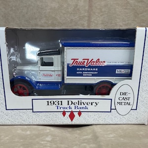Vintage 1991 Ertl Die Cast True Value Hardware 1931 Delivery Truck Bank New in Box NIB