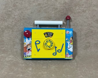 Vintage Fisher Price Toy, Wind-up Tv-radio Toy for Toddler, 1960's