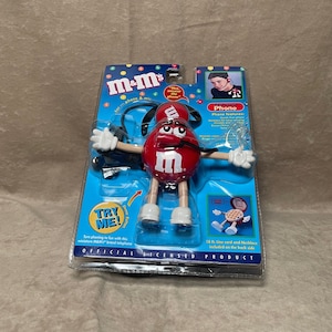 Vintage 1990s M&M&#39;s Red Officially Licensed Phone and Headset New and Sealed in Box NIB NIP