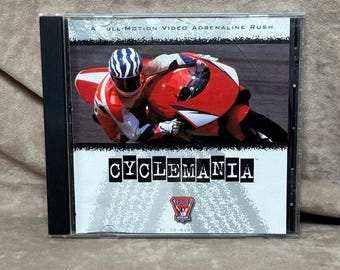 Vintage 1994 Sport Accolade Cyclemania PC CD-ROM Motorcycling Racing Game & Video Footage