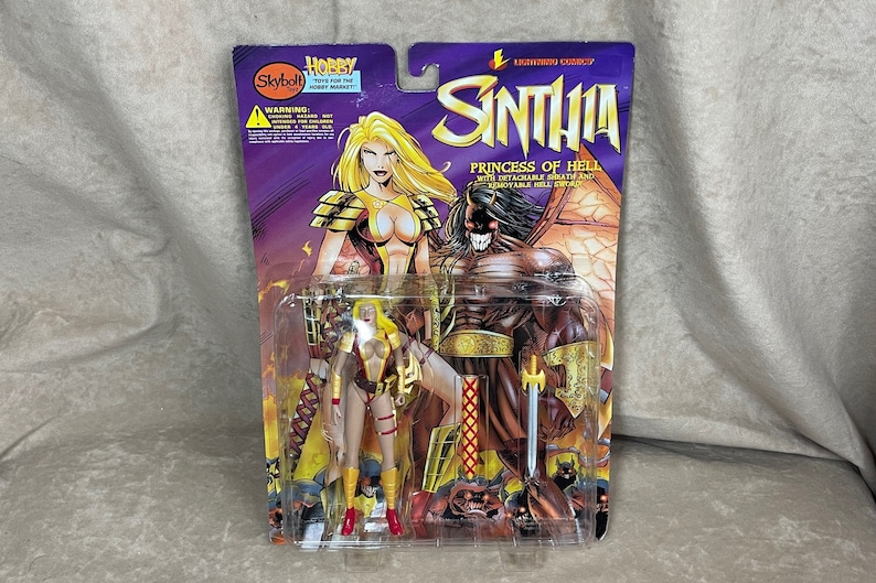 Vintage 1997 Lightning Entertainment Skybolt Toyz Sinthia Princess of Hell Hobby Action Figure New in Box NIB image 1