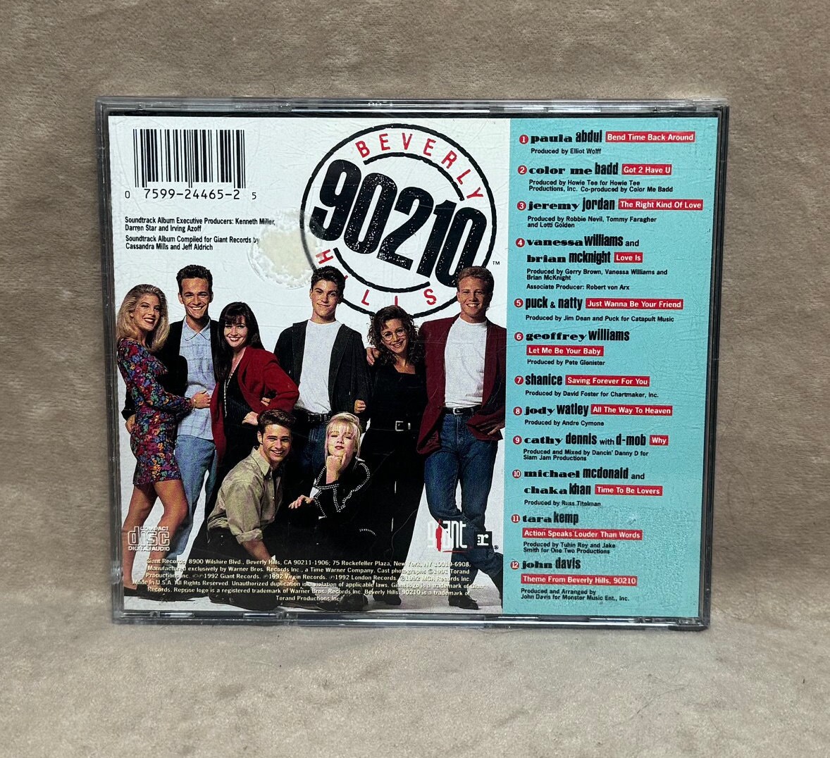 Vintage 1992 Giant Records Beverly Hills 90210 the Soundtrack CD