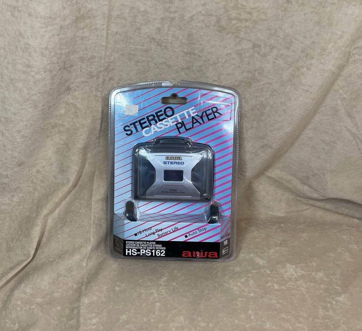 Vintage 1990s Aiwa HS-PS162 Stereo Cassette Player With Headphones