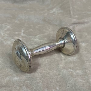 925 Silver Rattle With Whistle Toy,925 Sterling Silver,free