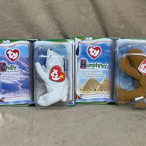 Vintage 2000 McDonalds Ty Teenie Beanie Babies Chilly & Humphrey
