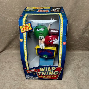 Vintage 1990s m & m&#39;s Second in a Series Wild Thing Roller Coaster Dandy Dispenser New in Sealed Box NIB NIP