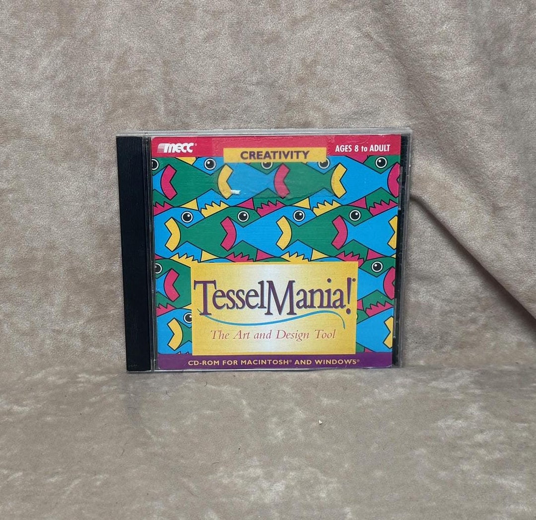 Vintage 1995 Tesselmania! Puzzle Creator PC Windows/mac Computer